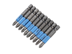 Conjunto de 10 Pontas de Parafuso Cruz Anti deslizante em Aço de Liga
