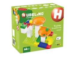 Juego de extensión de pista de mármol Hubelino con embudo, 44 piezas, compatible con Duplo