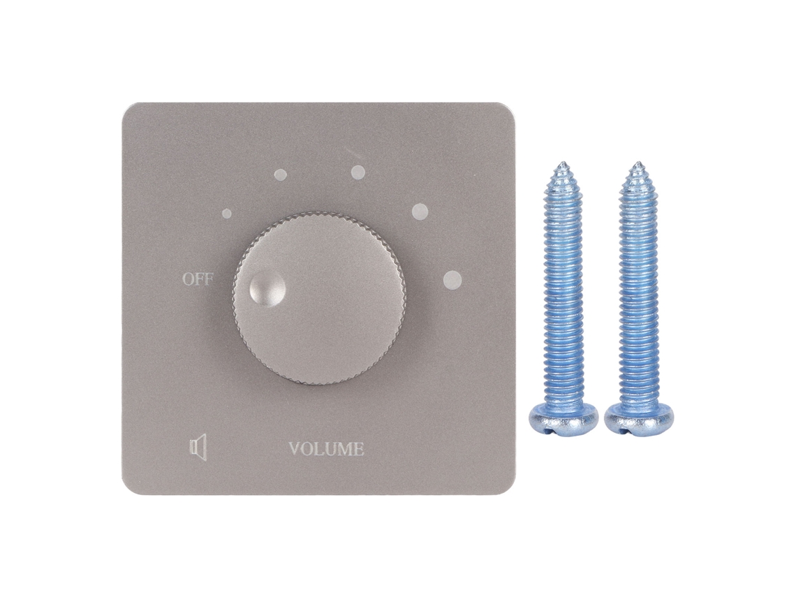 Control De Volumen De 50 W Con 5 Velocidades, Panel Grande Y Material De Pc Ignífugo Para Altavoces Domésticos, Color Gris.