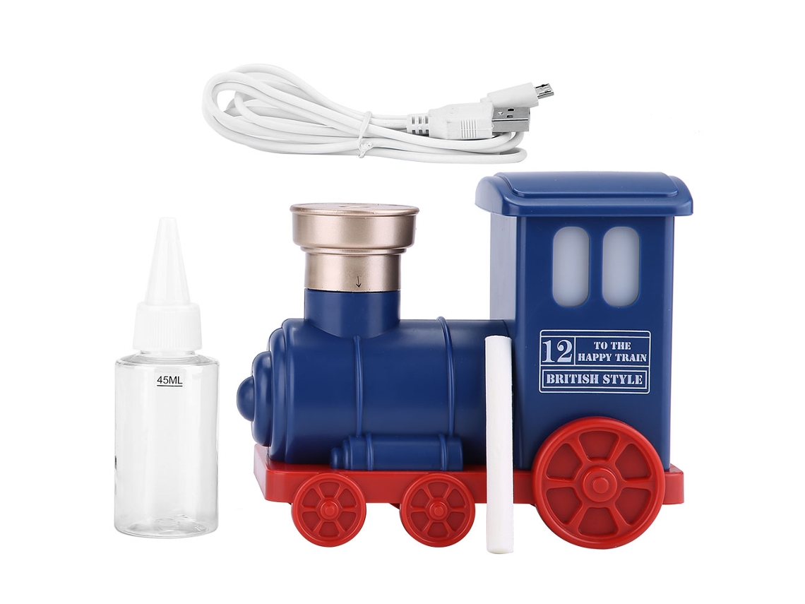 JILLIOPER Humidificador Aire Ultrasónico Mini USB 90 ml Difusor Aromas Niebla Fría Azul