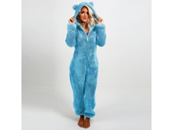 Fasst-mono De Pijama Para Mujer Con Capucha Manga Larga Invierno Cálido Casual Ropa De Dormir