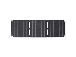 Panel solar portátil de 30 W, plegable, resistente al agua, con salidas USB para camping.