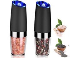 Molinillo eléctrico de sal y pimienta Rosewell con luz LED (2 piezas) para moler especias en la cocina