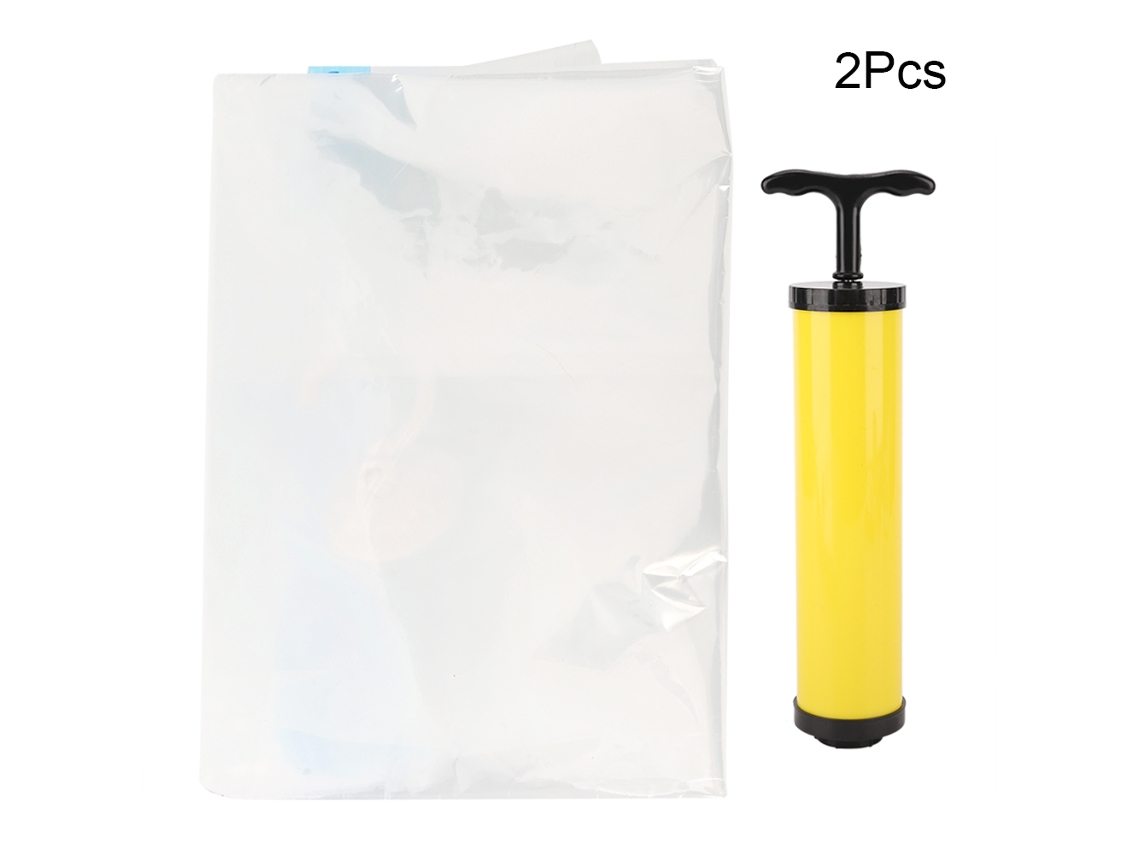 JILLIOPER 2 Piezas Bolsas de Almacenamiento al Vacío para Ahorrar Espacio con Bomba de Aire para Ropa Almohadas y Viaje