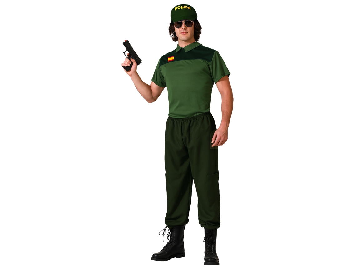 Disfraz Guardia Civil Camiseta Verde Hombre Adulto XL ATOSA