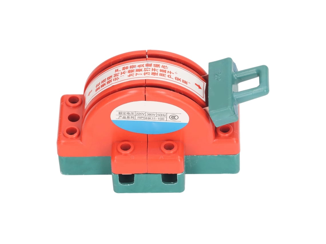 Interruptor bipolar de cuchilla, disyuntor doble, 220V/380V, con anillos de fijación, para cargas eléctricas.