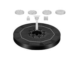 Bomba de agua solar flotante con luz RGB y 6 boquillas para decoración de fuentes de jardín, 3,5 W, chrui