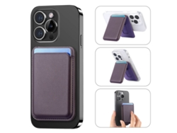 Cartera magnética ultrafina para iPhone con soporte ajustable - Morado oscuro Hexinyigjly