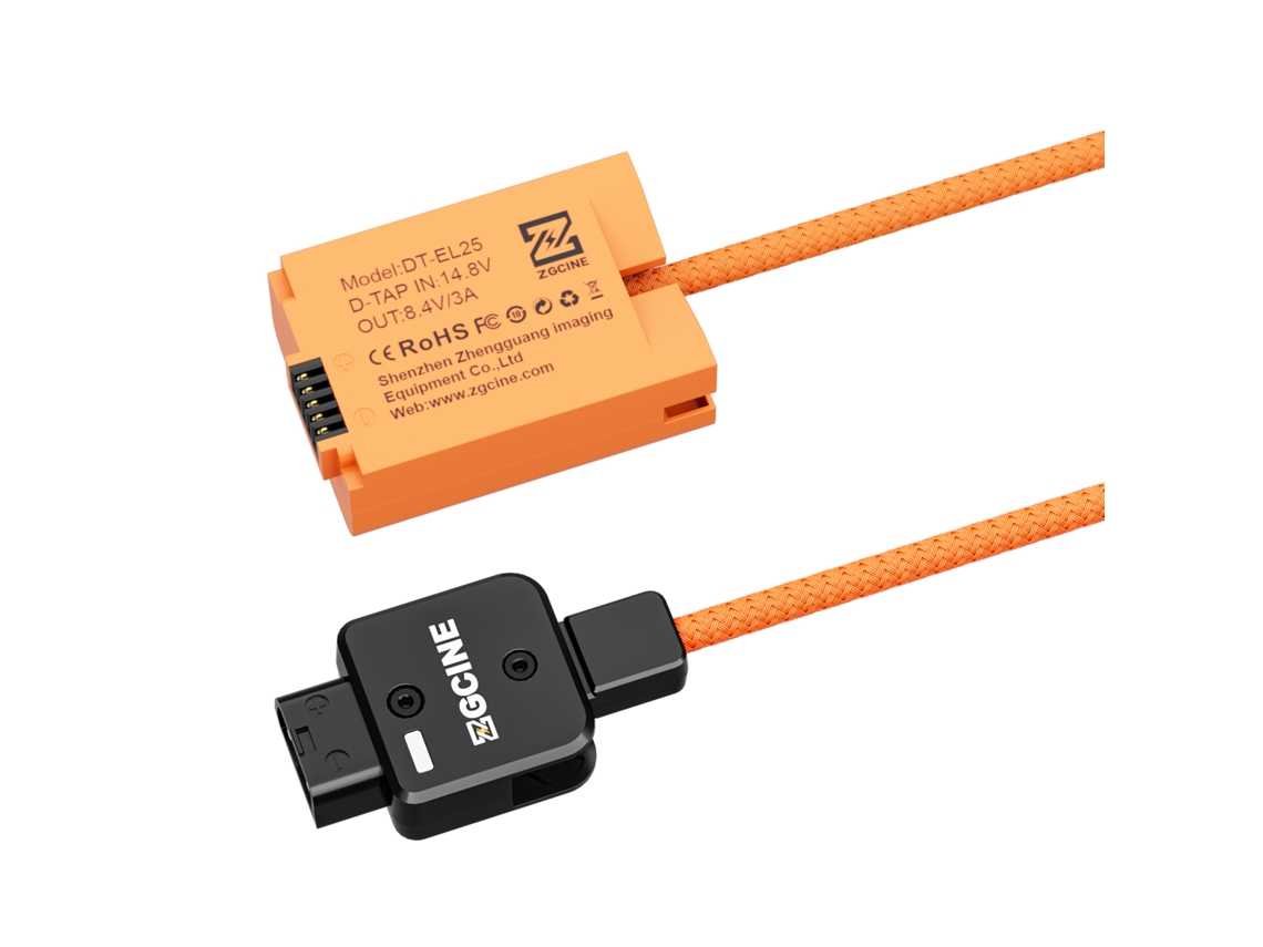 Batería Falsa En-el25 Con Conector D-tap Cable 60cm Para Cámaras Nikon Z30 Zfc Z50