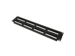 Panel De Parcheo De Red De 48 Puertos No Blindado, Compatible Con Conexiones Cat5e Y Rj45