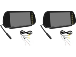 Paquete De 2 Monitores Lcd De 7 Pulgadas Para Espejos Retrovisores De Coche
