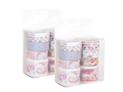 Cinta Decorativa Con Patrón De Unicornios Para Manualidades Scrapbooking Y Decoración Diy 2 Cajas