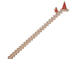 Calendario de Navidad decorativo de boj en forma de escalera, cuenta atrás para Navidad 2025, Tommy01
