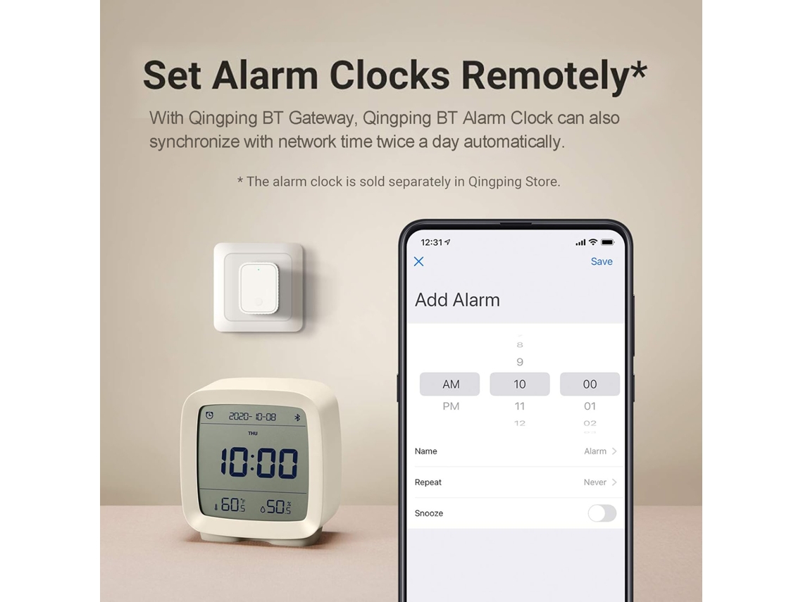 Centro De Control Bt Smart Home Para Monitorización Ambiental Remota Con Las Aplicaciones Mi Home Y Qingping.