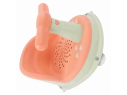 Silla De Baño Plegable Para Bebé Con Ventosas Antideslizantes, Pp Suave Y Resistente A La Piel, Rosa Y Verde.