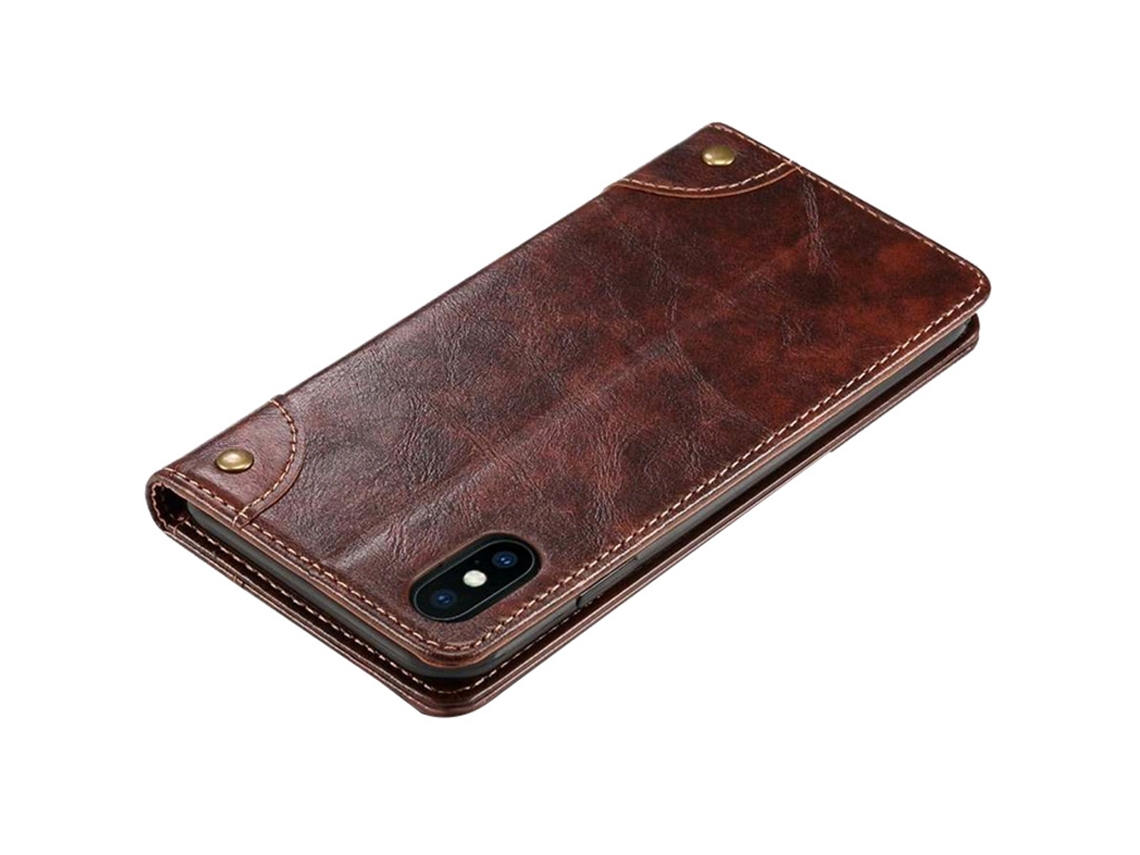 Estuche Protector Elegante De Teléfono Ligero De Capucha De Almeja Para Iphone Xs Max Marrón