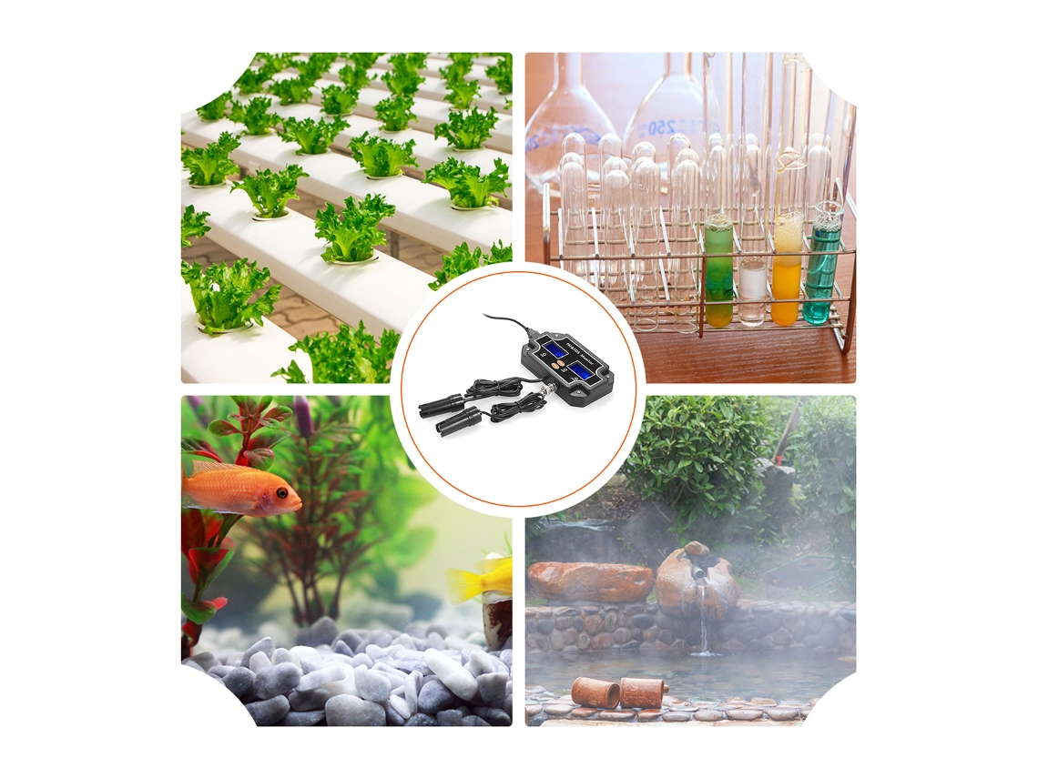 Medidor De Calidad Del Agua 2 En 1 Resistente Al Agua Con Ph/tds Y Doble Pantalla, Enchufe Europeo, Ph/tds-2683, Negro.
