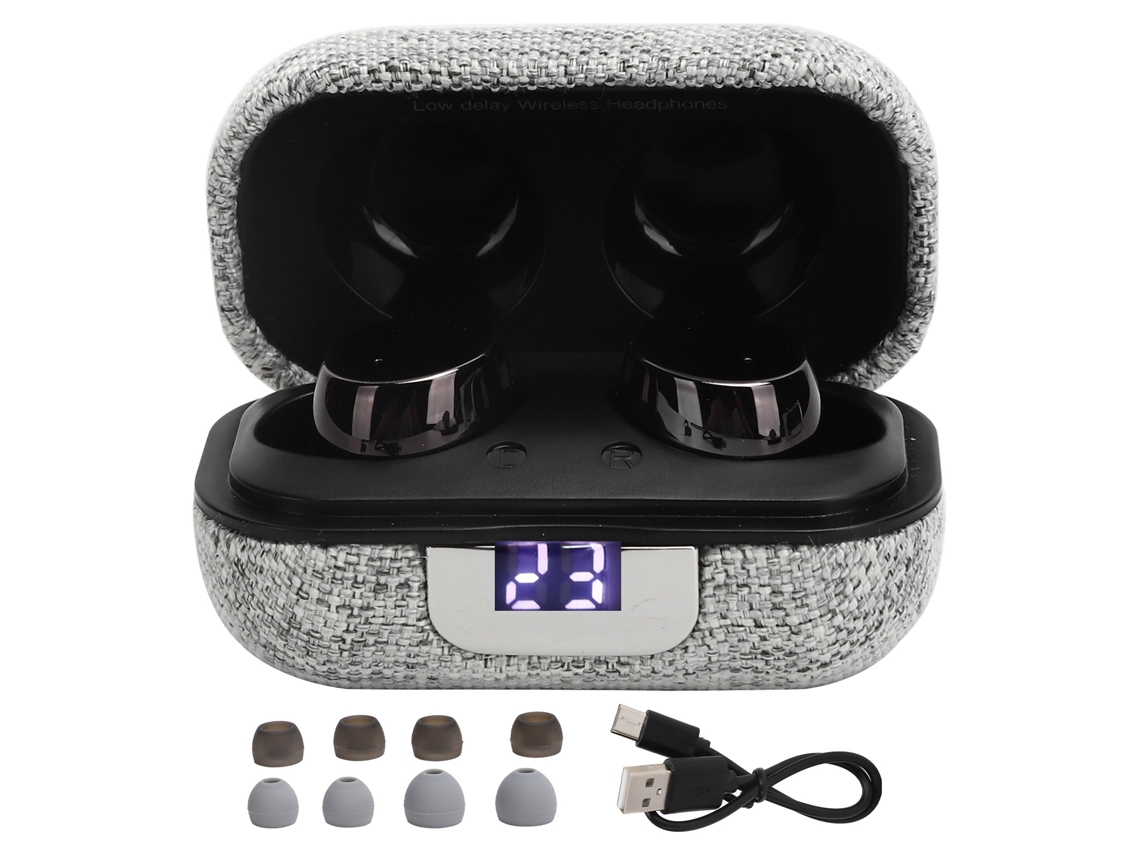 Fone De Ouvido Bluetooth Tws N80 Com Display Digital Touch Inteligente Para Esportes Preto