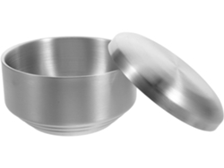 Bol À Raser En Acier Inoxydable Con Cuellovercle Argenté, Double Cuelloche Para Conservation Chaleur