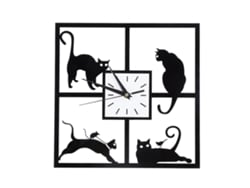 Baok - Reloj de pared silencioso moderno, con marco de aluminio plateado y tapa de cristal decorativa para dormitorio.