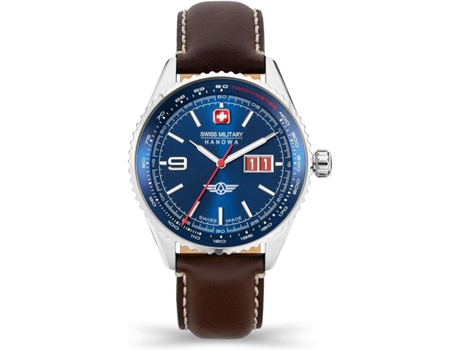 Reloj SWISS MILITARY HANOWA Hombre (Cuero - Azul)