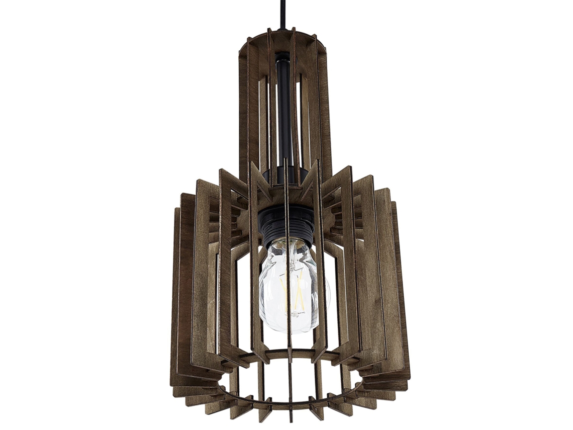 Lámpara de techo BELIANI Niari de Madera contrachapada Madera oscura 19x19x119