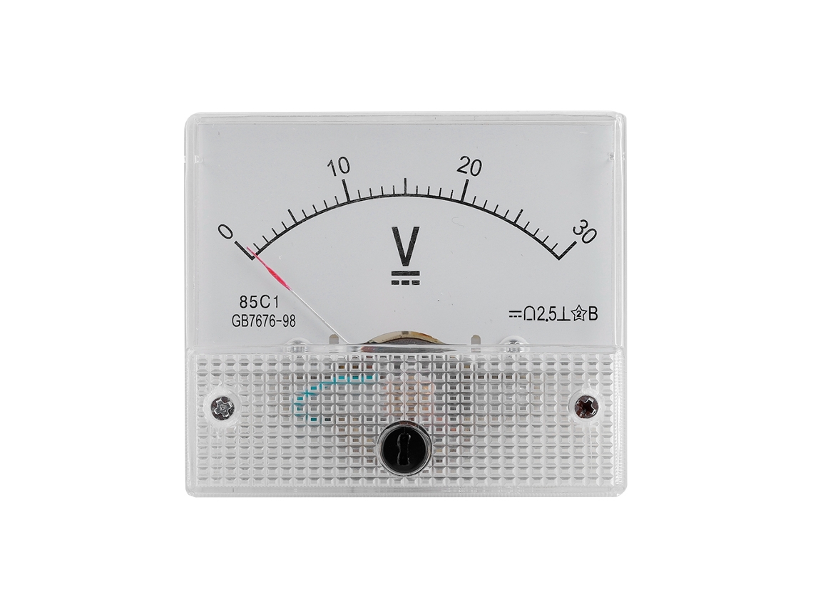 Voltímetro analógico para medir corriente y voltaje