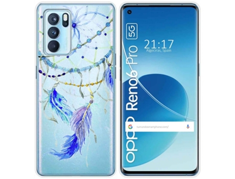 Carcasa Oppo Reno 6 Pro 5G TUMUNDOSMARTPHONE Dibujos Transparente Multicolor