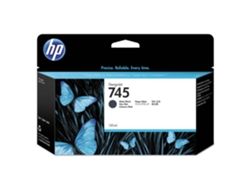 Cartucho de Tinta Original HP 745 de 130 ml F9J99A Negro  para DesignJet Z2600 PostScript, Z5600 PostScript