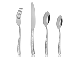 2026-set De Cubiertos De Acero Inoxidable 24 Piezas Martillado Para 6 Personas Con Cuchillos Tenedores Cucharas