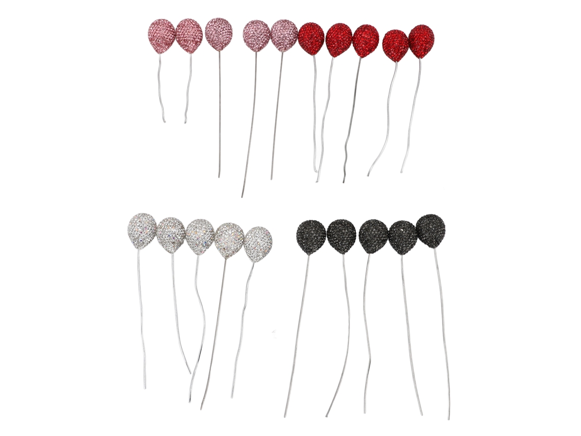 20 Adornos De Globos Con Diamantes De Imitación Para La Decoración Del Interior Del Coche Y Del Hogar.