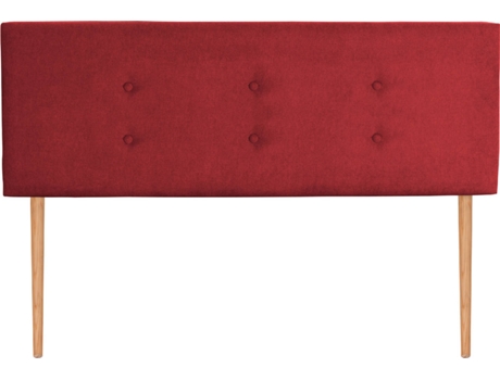 Cabecero DHOME con Patas (Rojo - Tela - 105 x 5 x 105 cm)