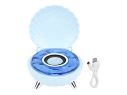 Altavoz Bluetooth Con Forma De Concha Marina, Luz Nocturna, Estéreo, 1200 Mah, Decoración De Mesa, Azul.