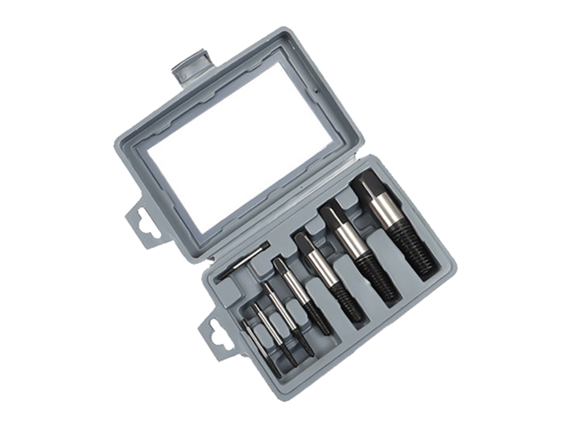 Kit De 8 Extractores De Tornillos Dañados Y Rotos, Herramienta Con Estuche Para Extracción En Espiral.