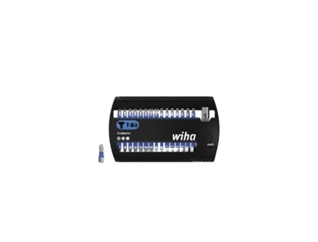 WIHA Juego de bits XLSelector, bits en T de 25 mm Phillips, TORX®, hexagonal de 32 unid. de 1/4" (41830)