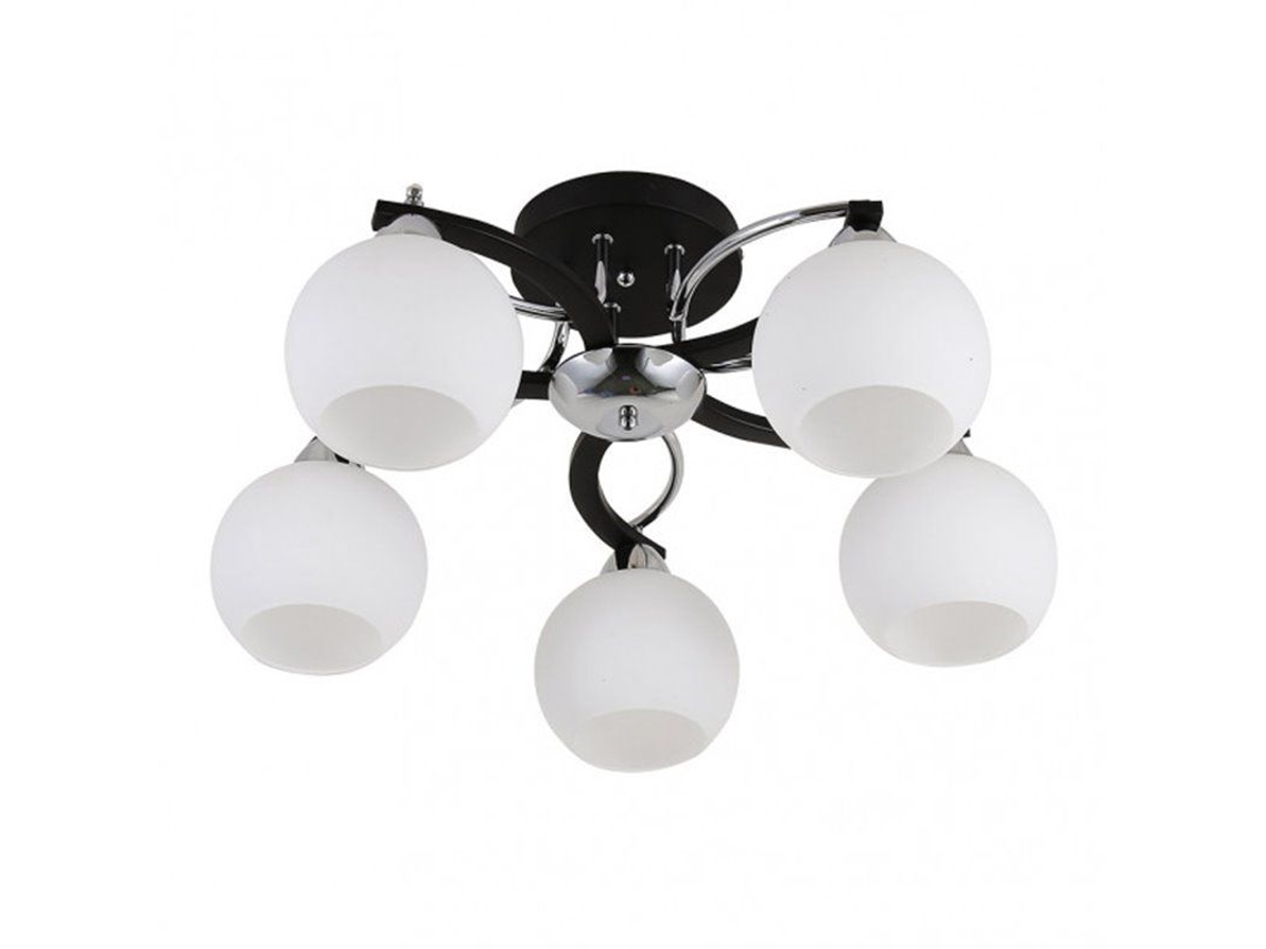Lámpara de techo Pissis 5xe27 Cromo/negro 25x53x53 cm Fabrilamp