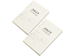 2 juegos de hojas sueltas tamaño A5 con 6 agujeros para agenda y cuaderno.