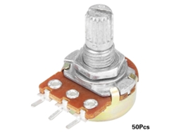 Veloriskku-50 Peças Potenciômetro Rotativo Linear Wh148 B1m Resistor Variável Ajustável 15mm