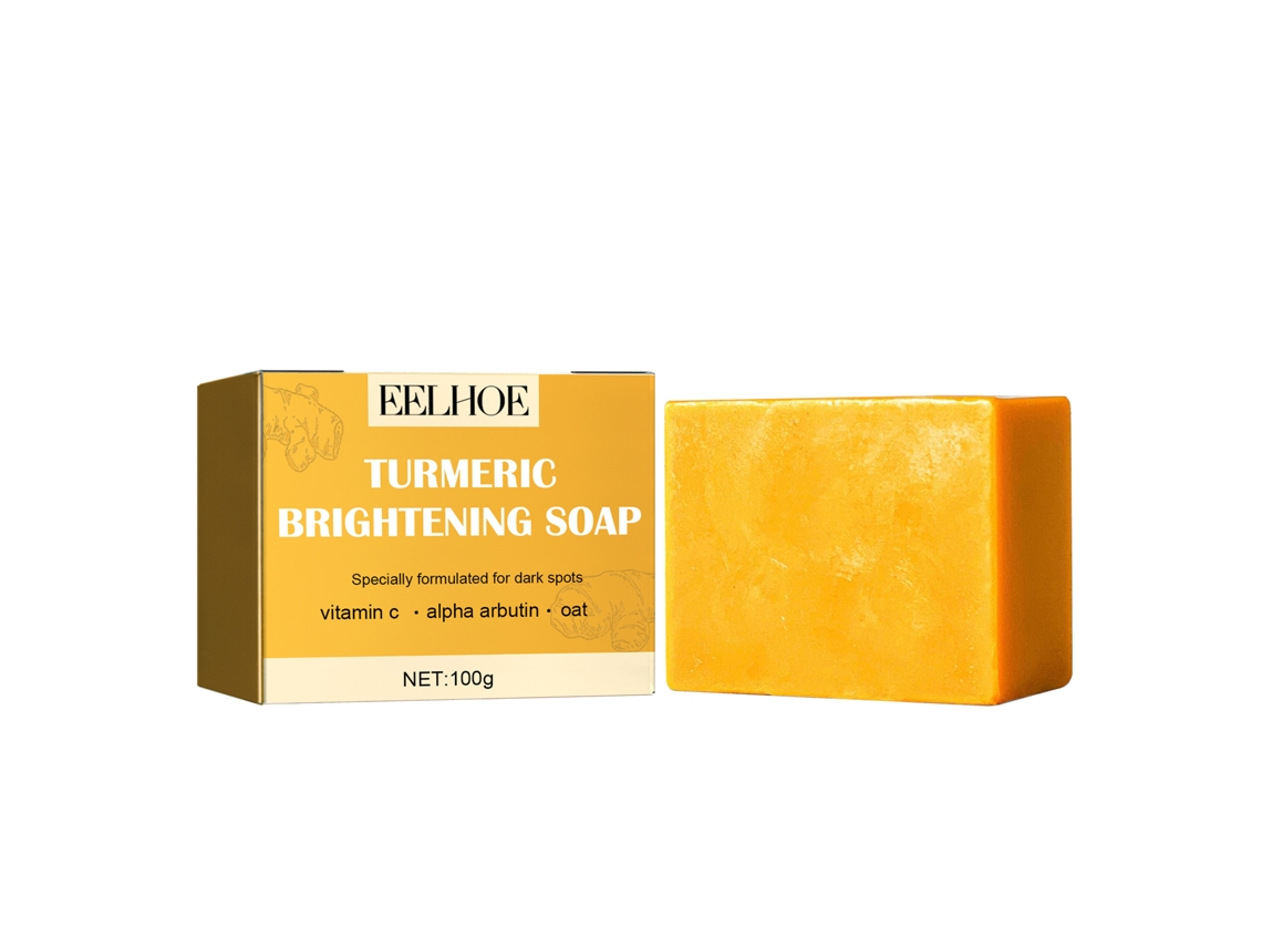 Jabón de cúrcuma para una limpieza profunda del rostro y el cuerpo.