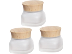 Frascos Dispensadores De Vidrio Vacíos De 3 Piezas Para Cosméticos Y Lociones, Diseño Cuadrado Esmerilado, Para Almacenar Productos.