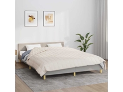 Manta Con Peso Tela Color Crema Claro 220x235 Cm 15 Kg
