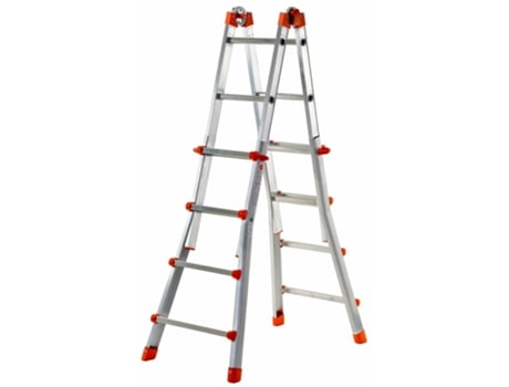Gierre-AL002-Escalera telescópica multiposición de aluminio PEPPina de 100 kg (4x4 peldaños)
