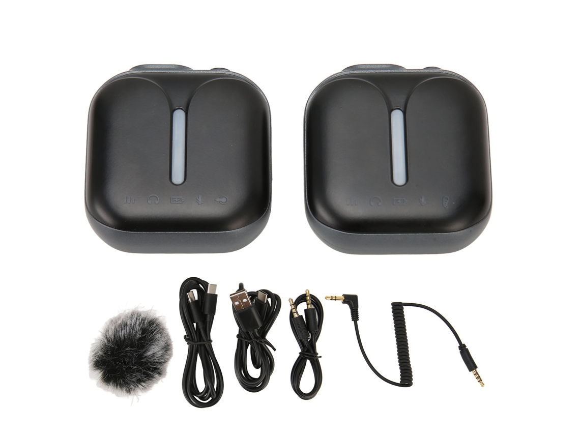 Microfone Lavalier Sem Fio Profissional Redução De Ruído Plug And Play Para Live E Entrevista Outdoor
