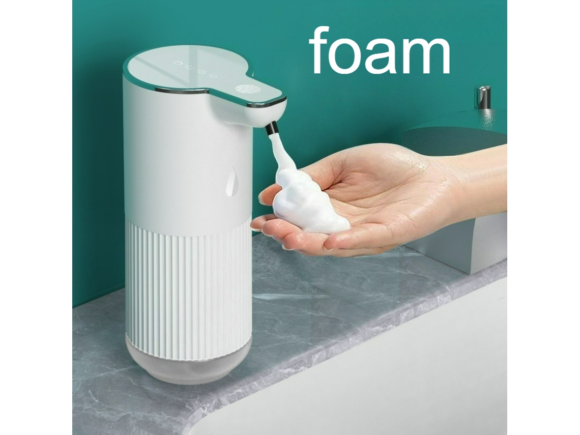 Dispensador automático de jabón en espuma, impermeable, sin contacto, de pared, 360 ml, rellenable, tipo espuma MDUG