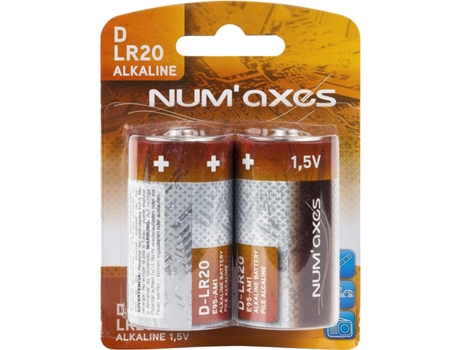 Pilas alcalinas NUM'AXES D LR20
