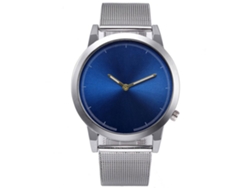 Reloj De Pulsera Analógico Casual Simple Para Mujer Y Hombre Con Movimiento De Cuarzo Azul