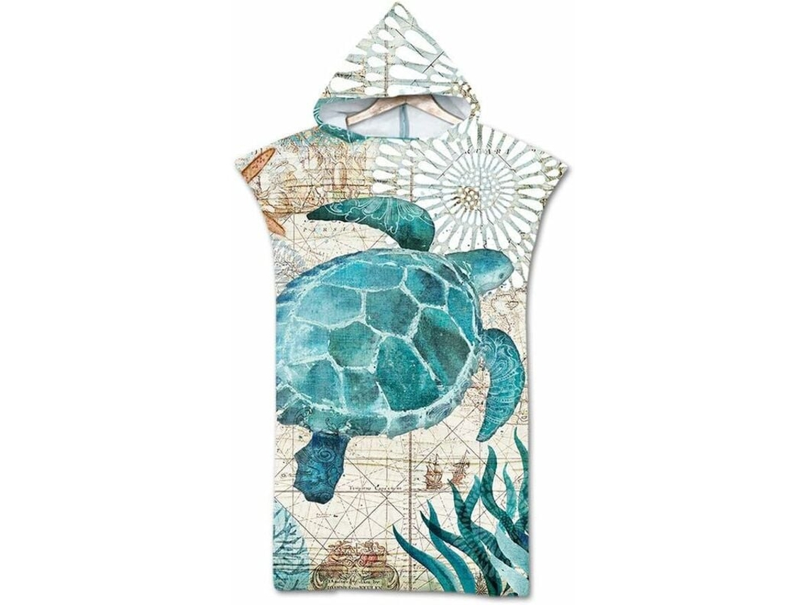 Poncho De Surf Microfibra 75x110cm (tortuga)