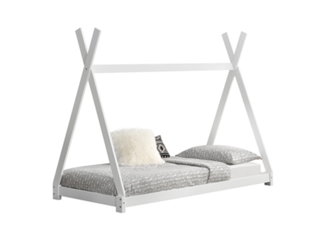 Estructura de Cama Infantil [EN.CASA] (Blanco - Madera - 90x200 cm)