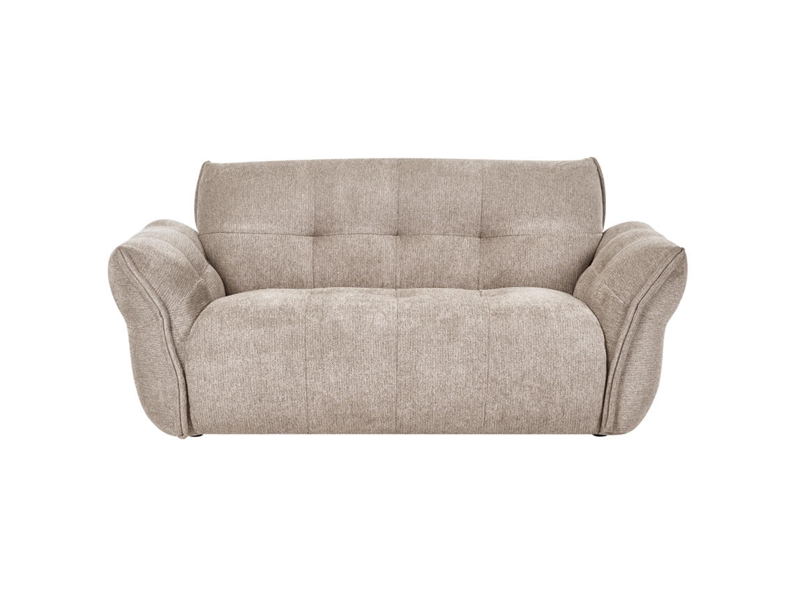 Sofá De 2 Lugares Beliani Halba De Tecido Creme 174x85x80