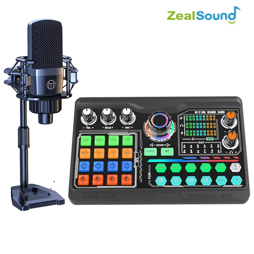 Kit De Micrófono Y Tarjeta De Sonido Para Podcast Profesional, Adecuado Para Pc, Teléfonos Inteligentes, Grabación De Vlogs Y Transmisión En Vivo.